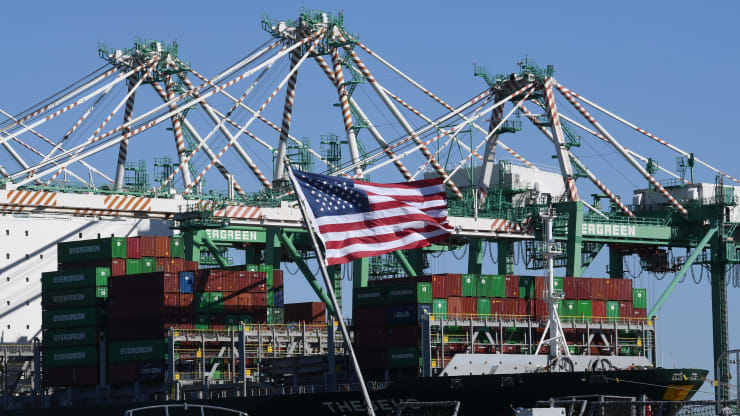 US trade deficit narrows less than expected to $54 billion