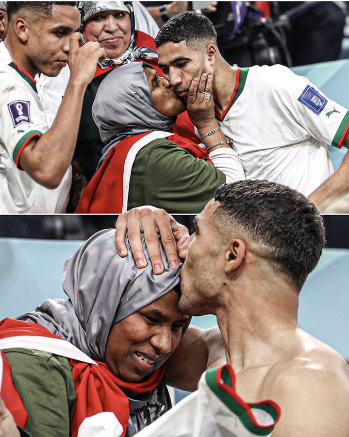 What is the story of Hakimi and his mother in the Qatar World Cup?