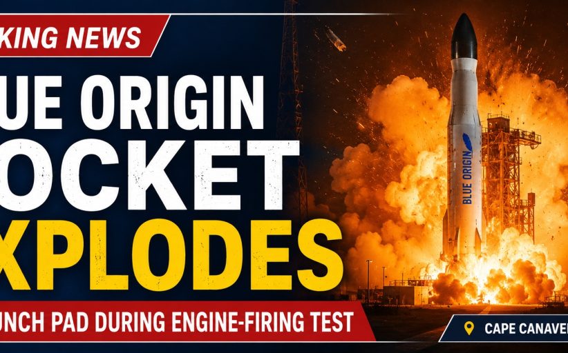 Fireball Over Florida: Blue Origin’s Giant Moon Rocket Explodes in a Night of Chaos