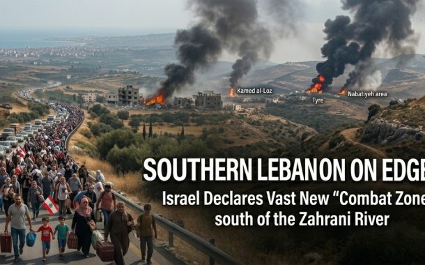 Southern Lebanon on Edge as Israel Declares Vast New “Combat Zone”