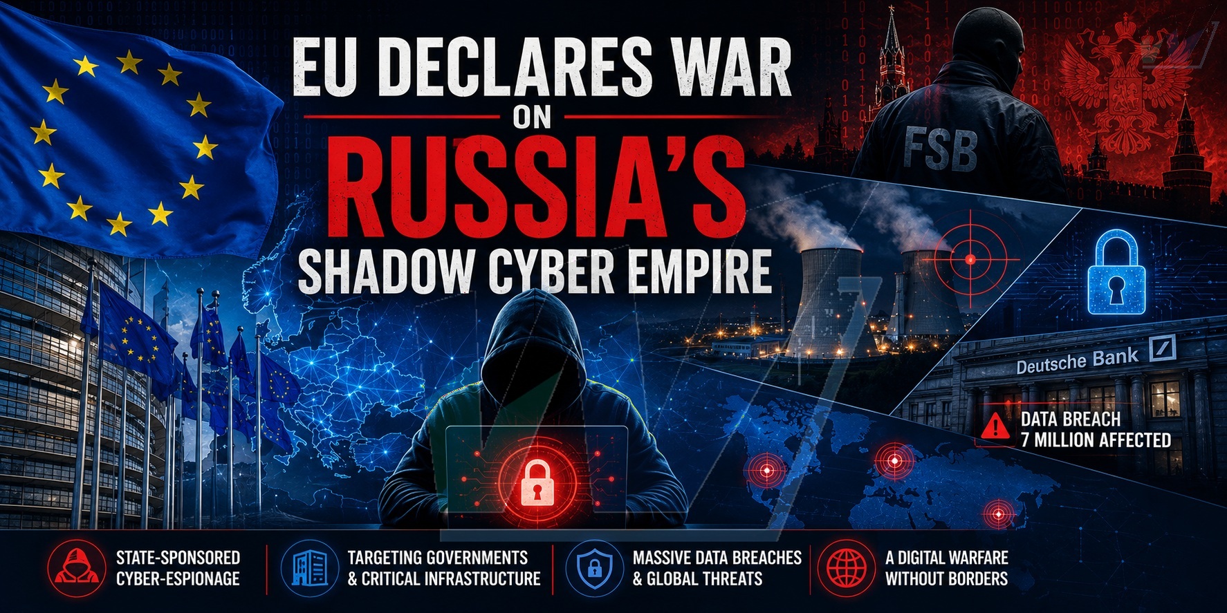 EU DECLARES WAR ON RUSSIA'S SHADOW CYBER EMPIRE