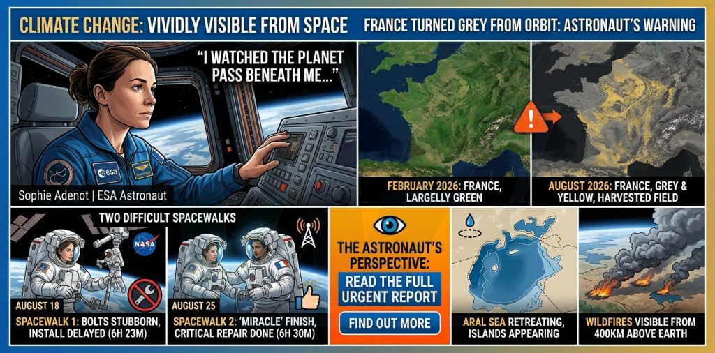 Climate Change Is “Very Visible from Space”: Sophie Adenot’s Warning from Orbit