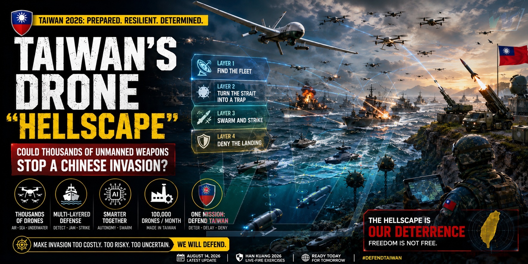 Taiwan’s Drone “Hellscape”: Could Thousands of Unmanned Weapons Stop a Chinese Invasion?
