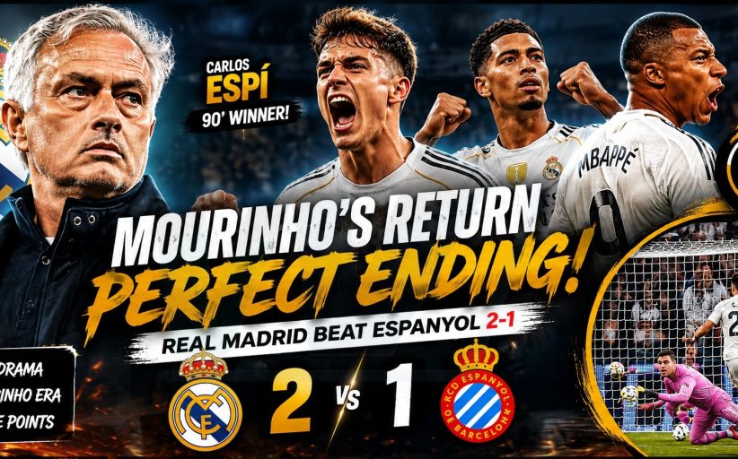Real Madrid Beat Espanyol 2-1 as Carlos Espí Seals Dramatic Mourinho Return