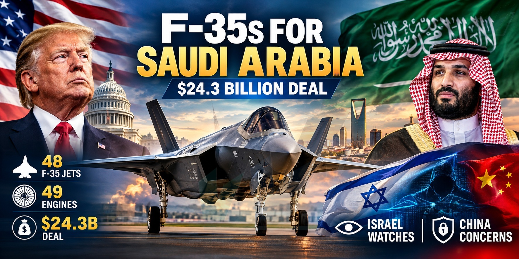 U.S. Clears $24.3 Billion F-35 Sale to Saudi Arabia, and Opens a New Middle East Power Equation