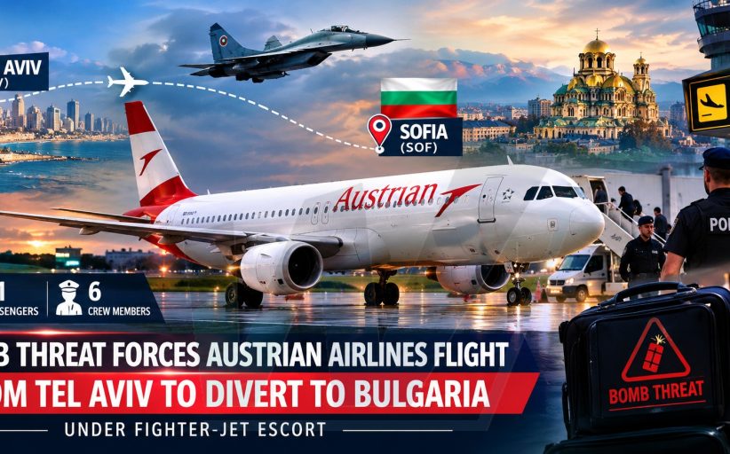 Bomb Threat Forces Austrian Airlines Flight from Tel Aviv to Divert to Bulgaria Under Fighter-Jet Escort