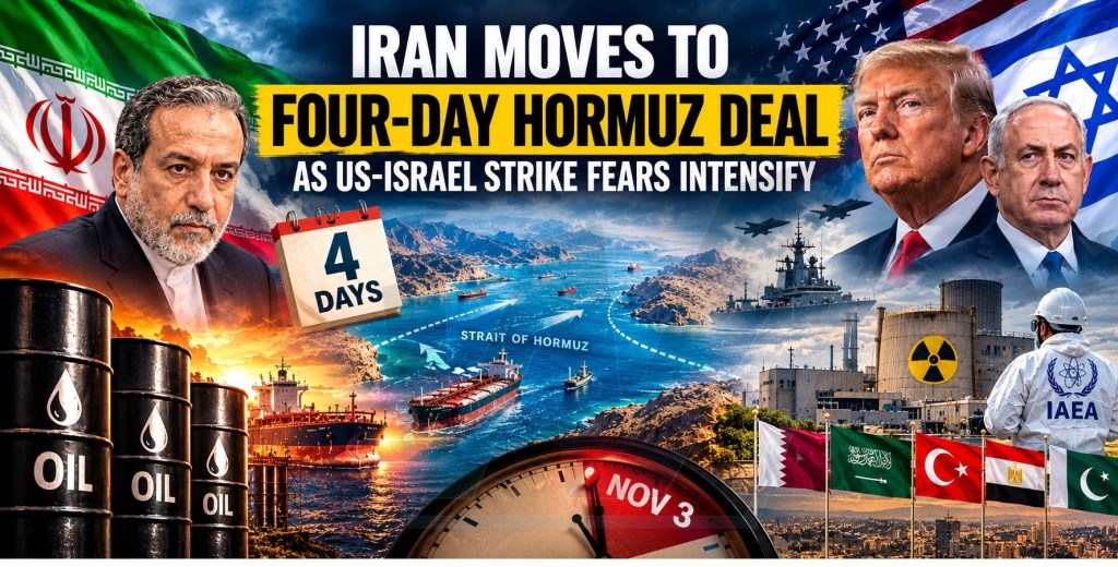 Iran Moves to Four-Day Hormuz Deal as US-Israel Strike Fears Intensify