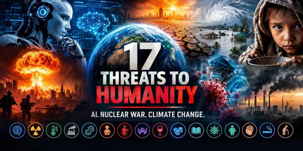 17 Threats to Humanity by 2100: AI and Nuclear War Top the Global Risk List